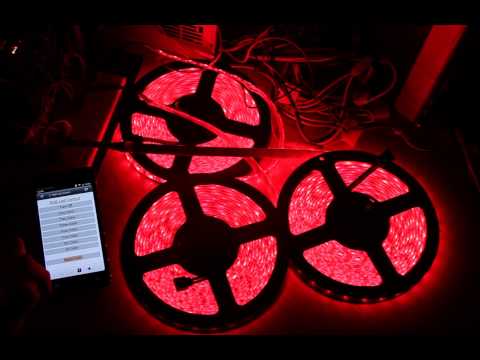 RGB LED Strip controlled via Raspberry PI complete