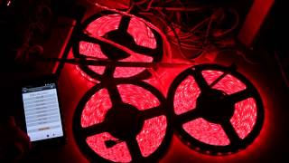 RGB LED Strip controlled via Raspberry PI complete