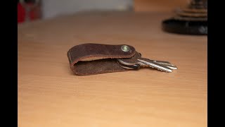 Leather EDC key holder - Easy leather project