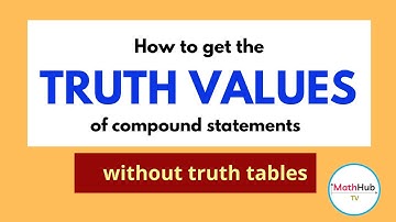 How to find the TRUTH VALUE of a statement without TRUTH TABLES | Logic Simplified