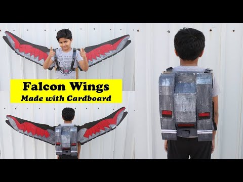 I made Avengers FALCON WINGS that fold into the Jet Pack with Cardboard | MUST WATCH DIY Craft Idea