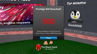 Reaching Prestige 500, 300K Clan Points & The Black Hand 6 Million AllTime Points (Roblox Assassin)