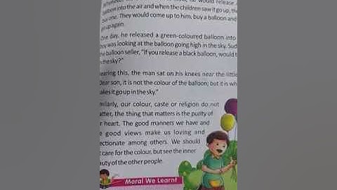 Class 1 , Moral education chapter 9