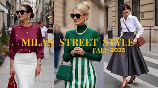 🔥 Elegant Italian Street Fashion. Discover Milan’s Most Beautiful Fall 2025 Outfits. Fashion Vlog