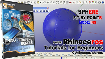 Modeling Solid Sphere Fit by Points | Rhino Tutorials for beginners | Rhinoceros 3D | Part 52