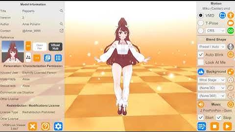 [Showcase] Testing 3D model with VRM Live Reviewer (PONPONPON)