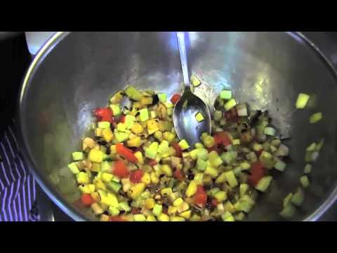 Making tropical fruit salsa