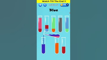 Water Sort Puzzle🎮Color Liquid Pouring Game level16 #shorts #youtubeshorts #watersortpuzzle #games