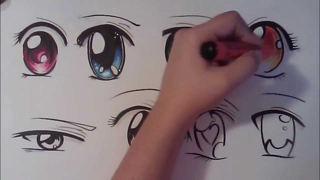 How to Draw Manga Eyes, Eight Different Ways - YouTube