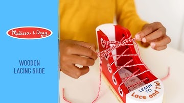 Melissa & Doug Wooden Lacing Shoe