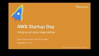 Celebrity AWS Startup Day - San Francisco: Hiring at an Early Stage Startup Profile