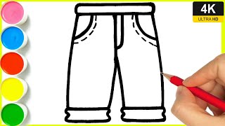 How to draw a pant .|| easy step by step boy's pant drawing ||draw a boy's jeans 👖 || #pantdrawing.