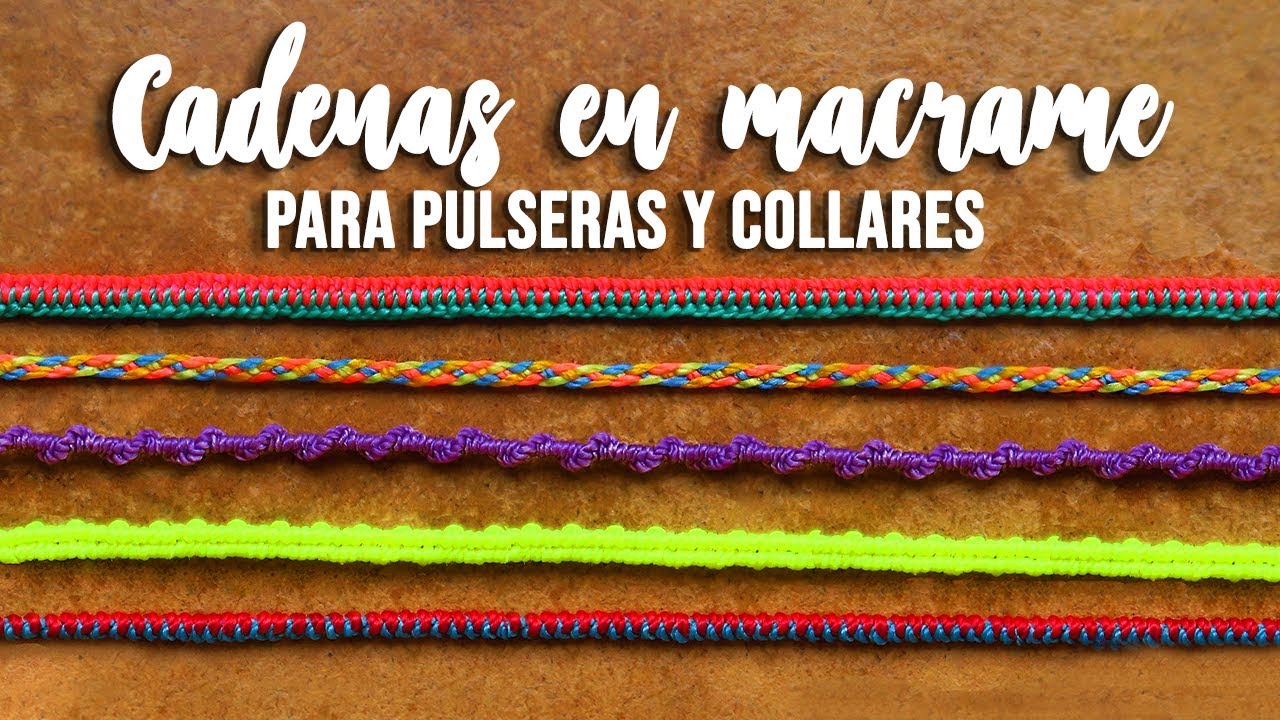 5 cadenas de macrame | Parte 2 » 📌 tip de macrame | diy  ● Basic