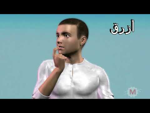 لغة الإشاره الألوان