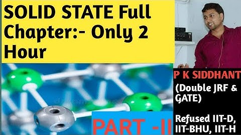 Complete IIT-JEE & IIT-JAM Solid state part 2. full chapter in 2 hour.