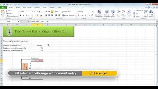Using data tables in formulas in Excel