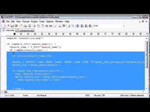 Beginner PHP Tutorial   133   LIKE With a Search Engine Example Part 4   YouTube