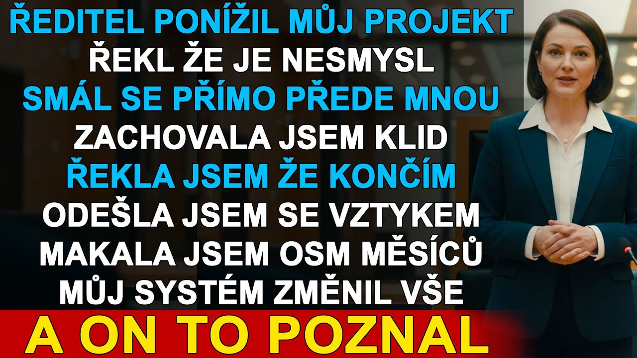 Když mě šéf veřejně ponížil, odchod byl má jediná volba. O osm měsíců později litoval každého slova.