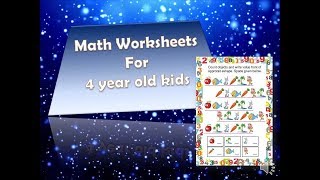 Free Math Worksheets for 4 and 5 year old Kids , numbers worksheet,  preschool math worksheets