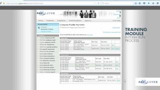 Paymaster Training - Creating an interim run