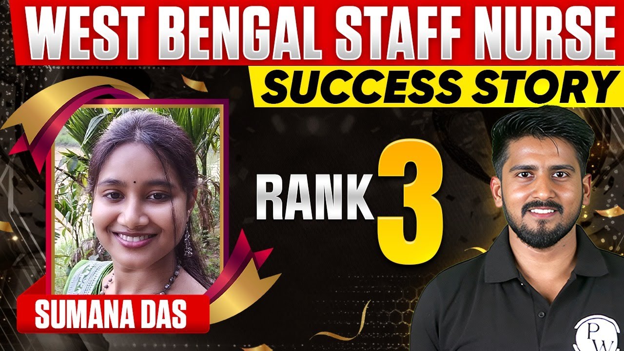 📢 West Bengal Staff Nurse Rank 3 Success Story 🔥 | LIVE with Sumana Das | WBHRB Result #pw
