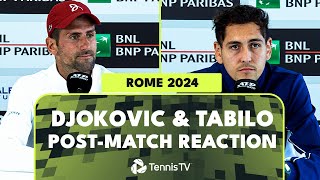 'It Was An Unbelievable Feeling!' Novak Djokovic & Alejandro Tabilo PostMatch Reaction | Rome 2024