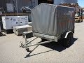 Ga0813  2012 john papas single axle covered box trailer with mounted cleaning system
