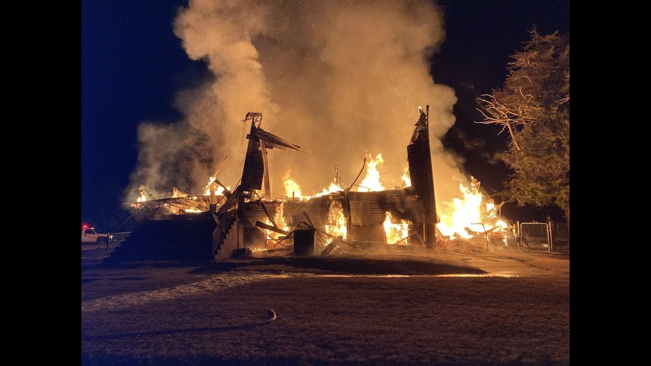 Fire destroys former church in Barber County