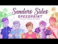 The Gang's All Here! | Sanders Sides SPEEDPAINT