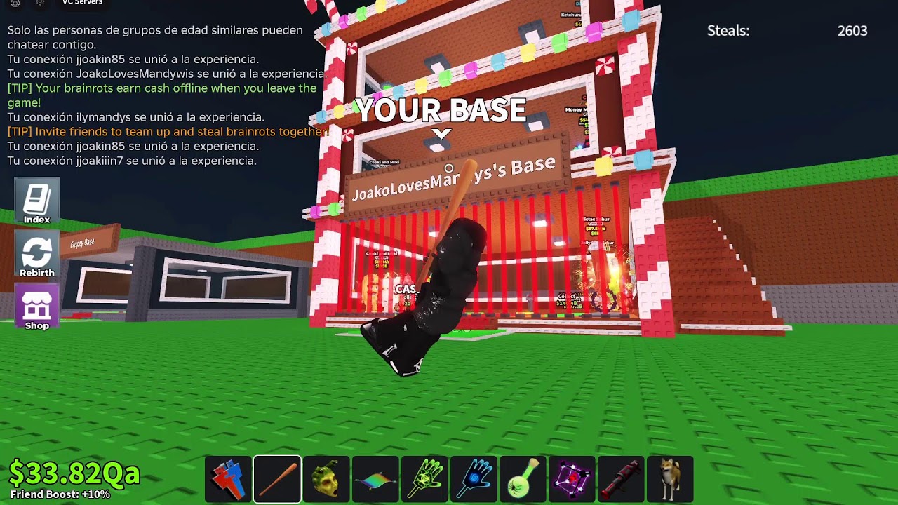 Ventas, Trades y Pvp con Subs en Steal a Brainrot‼️