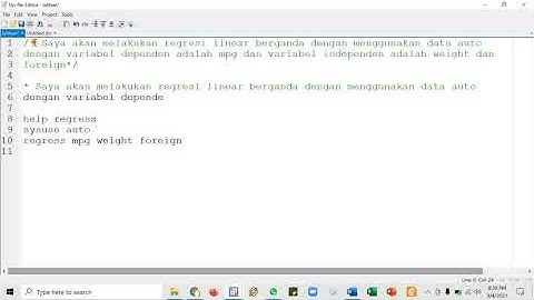 Tutorial Stata Basic: Do File Bagian 2