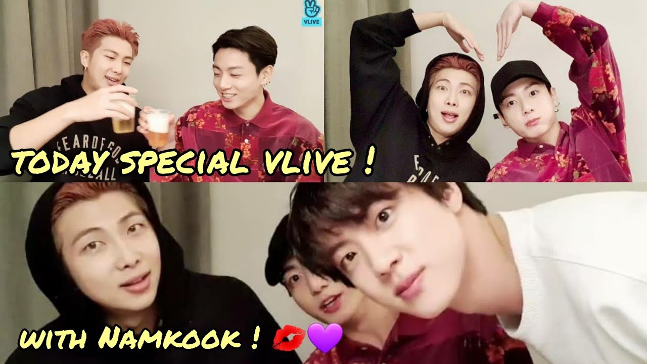 [ENG SUB] Namkook live vlive 🔥💜💋 BTS Rm and Jungkook live vlive (3.12.
