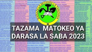 NECTA MATOKEO YA DARASA LA SABA 2023 PSLE Results JINSI LA KUANGALIA