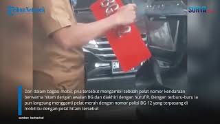 VIRAL! Terekam Aksi Tak Terpuji Oknum PNS, Ganti Pelat Mobil Merah jadi Pelat Hitam di Parkiran!