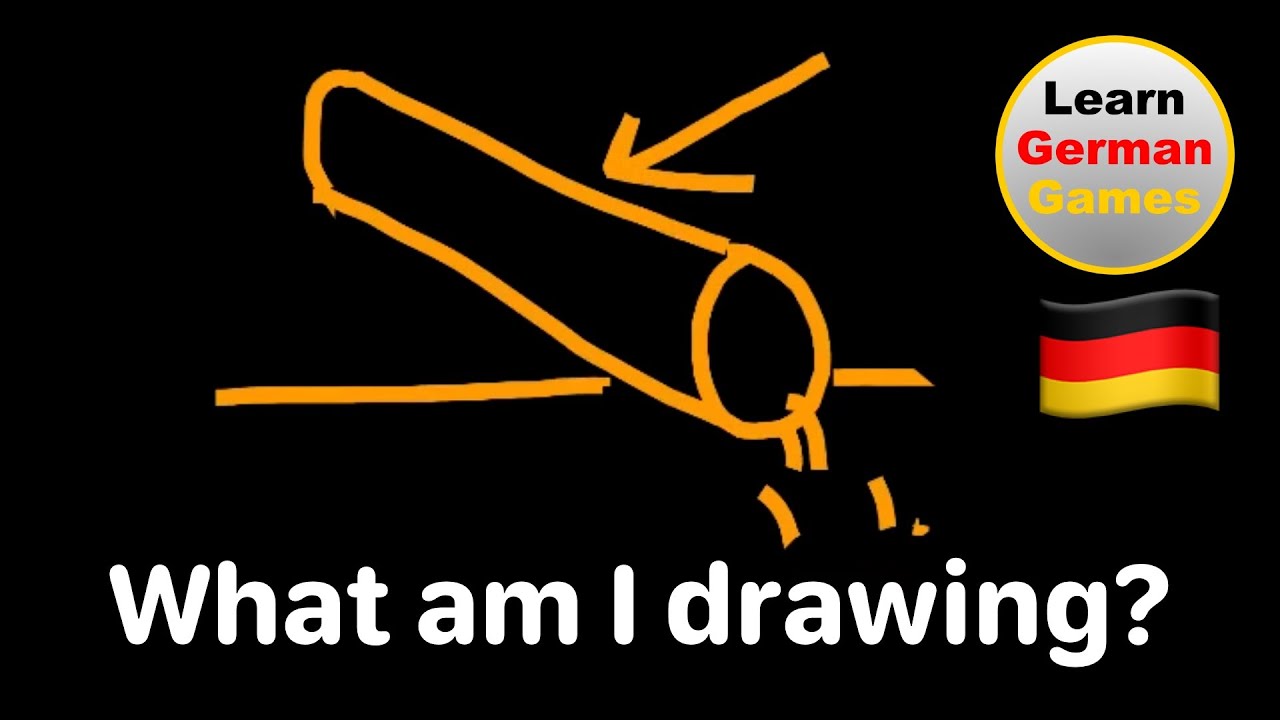 Learn new German words: Guess what I'm drawing in German! - 3 # ...