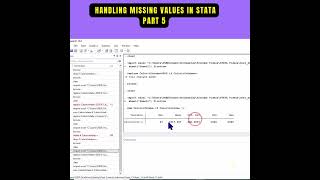 5. Handling Missing Values in Stata || Introduction to Stata for Beginners #stata #statatutorial
