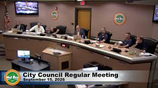 City Council Regular Meeting 9/15/2026