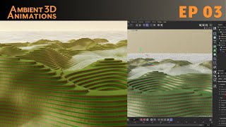 EP 03 Cinema 4D R26 Rice Terrace Tutorial | Clouds and Environment