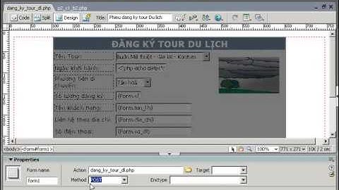 Lập Trình Web PHP   Thiết kế Form Đặt Tour Du Lịch