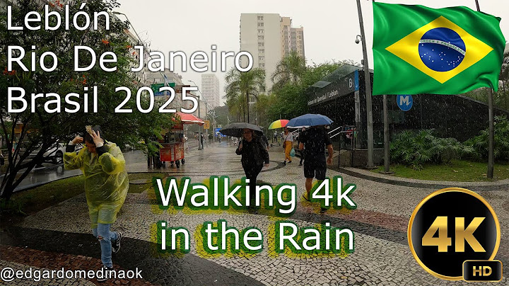 Leblon - Rio De Janeiro Brasil 2025 (Walking in the Rain 4k)