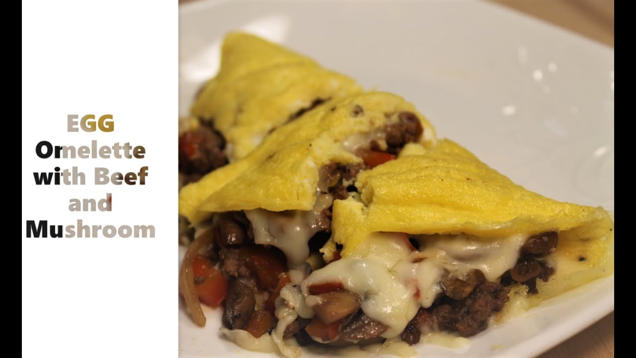 Egg Omelette with Mushroom and beef EASY RECIPE!! YouTube