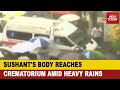 Sushant Singh Rajput's Mortal Remains Reaches Pawan Hans Crematorium Amid Heavy Rains