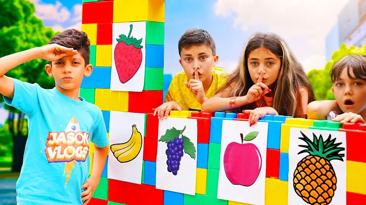 Jason play with friends fruit drive Heidi and Zida...