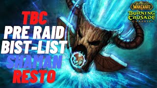 WoW Classic: Burning Crusade Restoration Shaman Pre Raid BIS Gearing Guide
