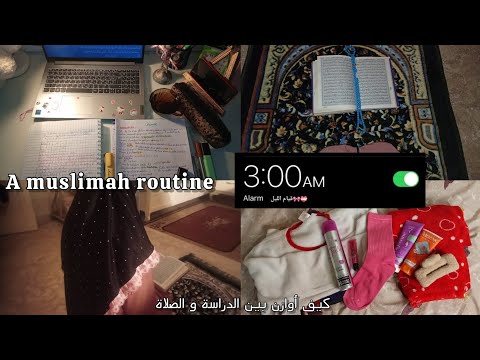قيام الليل و كيف أوازن بين الدراسة و العبادة 3am Muslimah Routine 