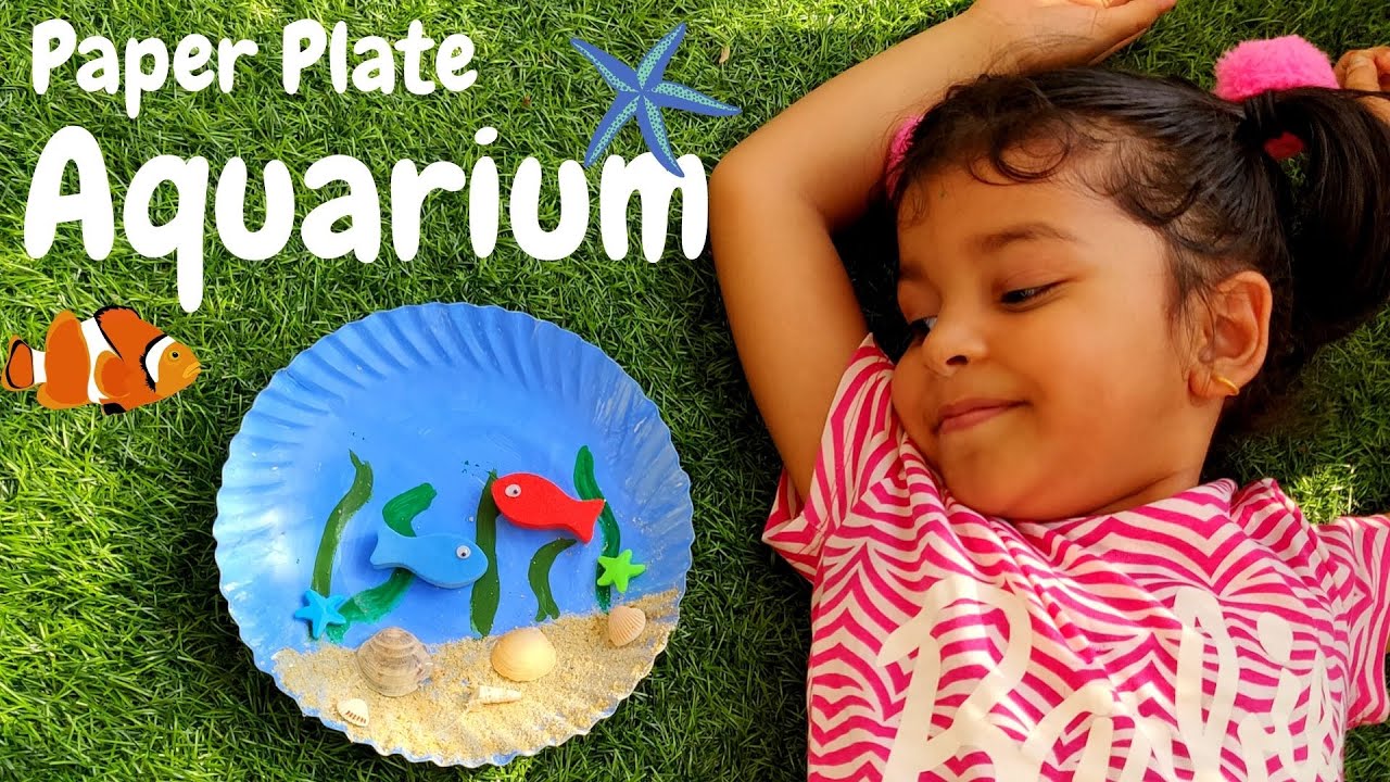 DIY Aquarium Paper Plate Aquarium Aquarium Craft Paper Plate