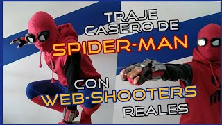 CÓMO HACER el TRAJE CASERO de SPIDER-MAN con WEB SHOOTERS Funcionales- DIY  - Traje Spider-Man - YouTube