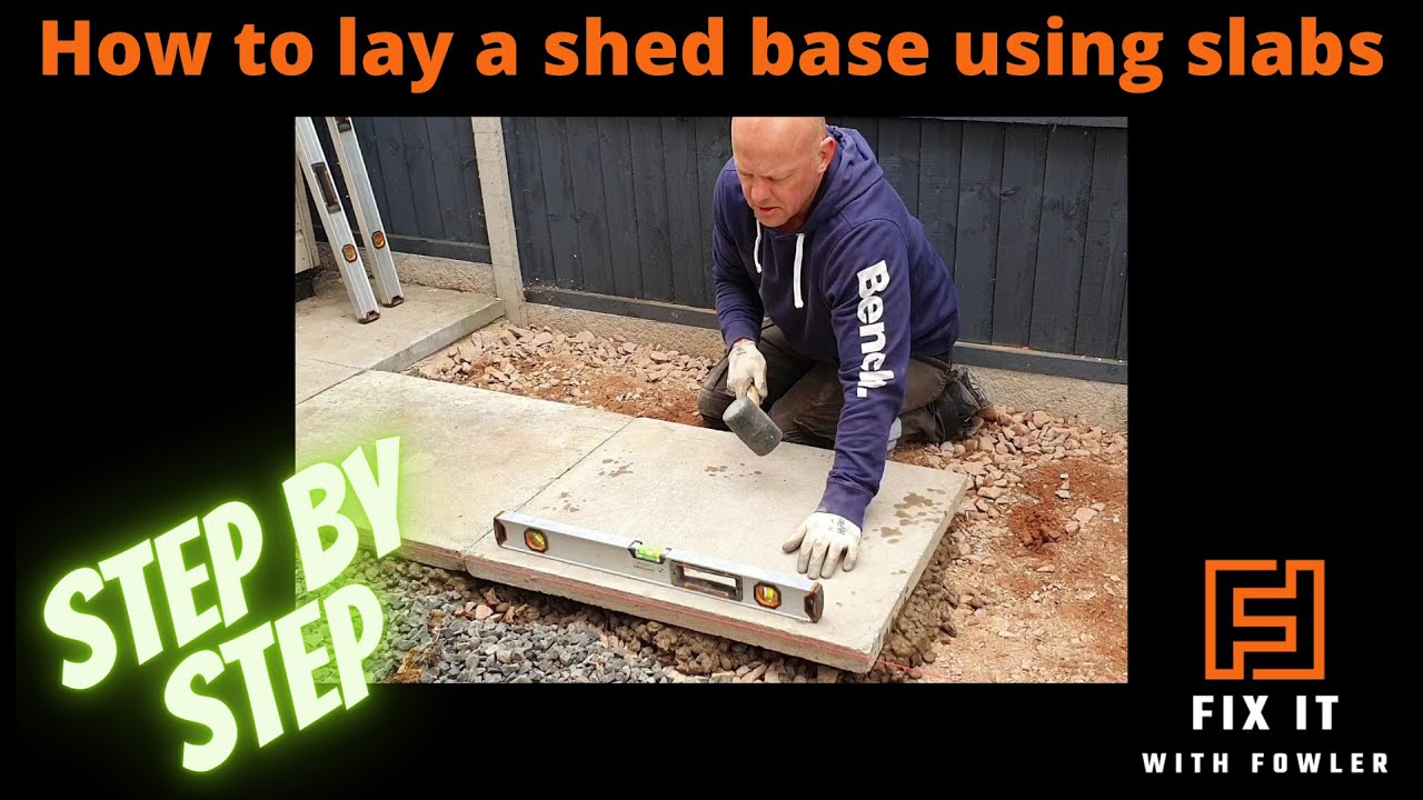 How to lay a shed base using paving slabs with simple to follow step by ...