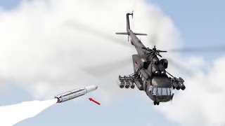 Russian Mi-8MVT helicopter bullied Ukrainian positions | S-8 Rockets gave Ukrainians a hard time