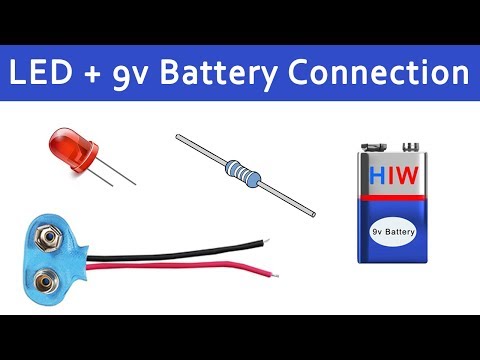 Video: Kan een LED rechtstreeks worden aangesloten op een 9v-batterij?